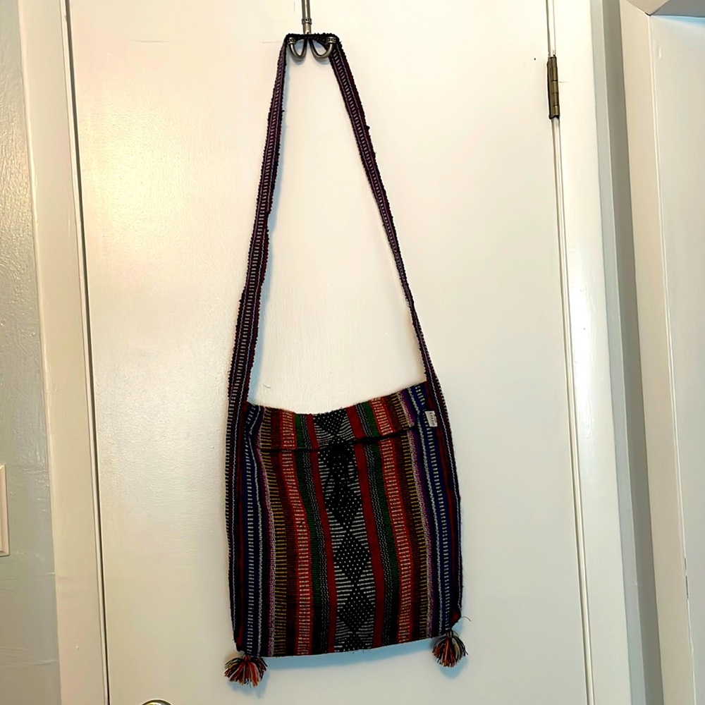 Lillo Crossbody Knit Boho Bag With Tassels